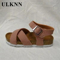 ulknn wood childrens sandals korean style boys versatile 2021 summer new products baby girls kids shoes wholesale