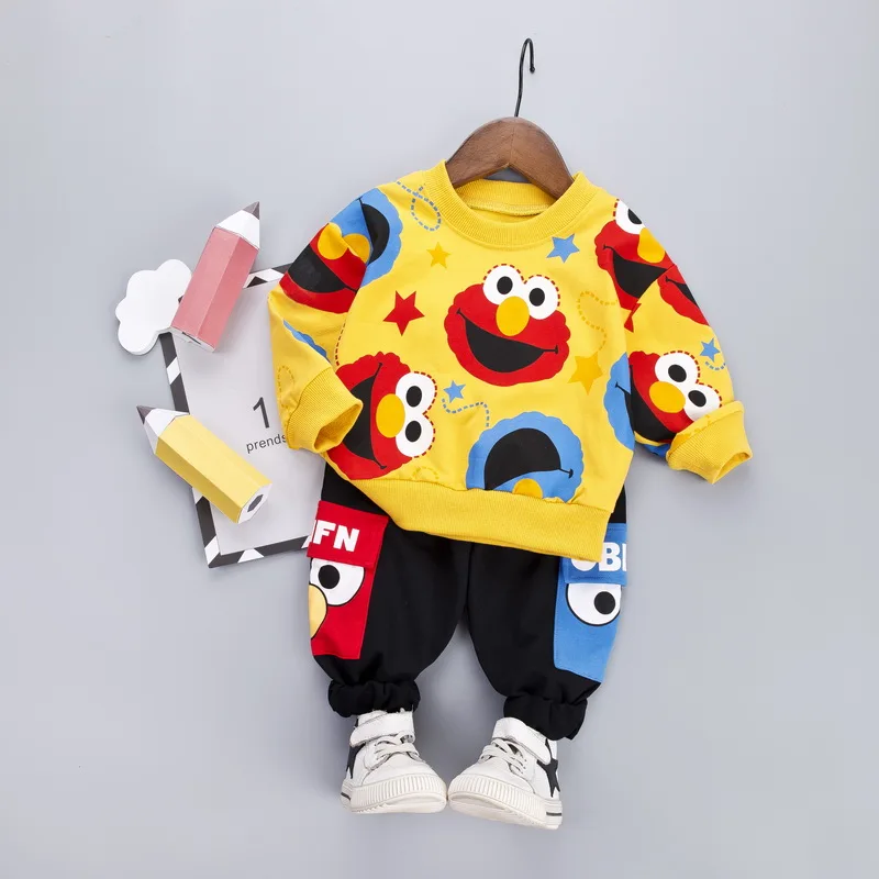 Cartoon Designed Baby boys 2pcs sets Casual Autumn Clothing Set Top With Pants Holiday Outfits For 9M-4T Boys Winter |