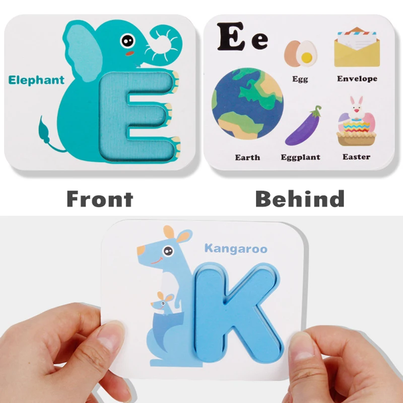 

Wooden Alphabet Numbers Cards Baby Montessori Set Early Education Toys Puzzle Matching Games Kids Learning Math Language Toys