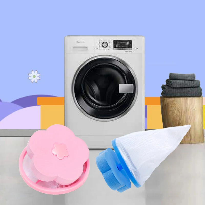 

1Pcs Washing Machine Hair Catcher Floating Mesh Filter Bag Magic Floating Lint Mesh Bag Washing Lint And Pet Hair Remover