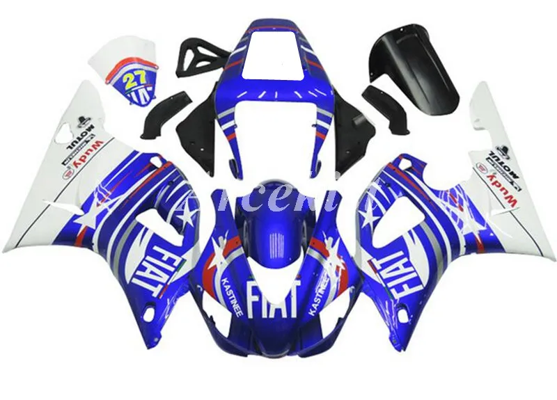 

New ABS whole Motorcycle Fairings Kit Fit For YAMAHA YZF-R1 98 99 R1 1998 1999 bodywork set Cool blue FIAT