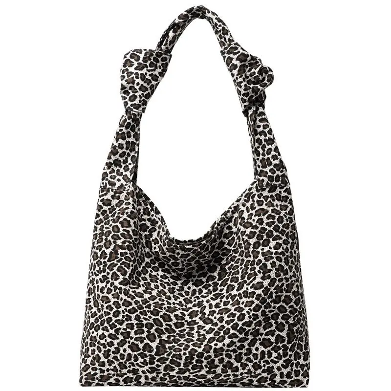 

Leopard Pattern Bag Canvas Large Shoulder Bags for Women 2021 New Branded Shoulder Handbags Female Hand Bag Vintage Trend Bags