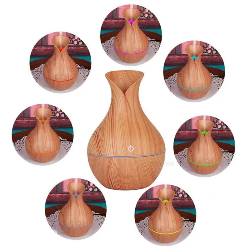 130 мл USB электрическая арома-диффузор древесины ультразвуковой увлажнитель