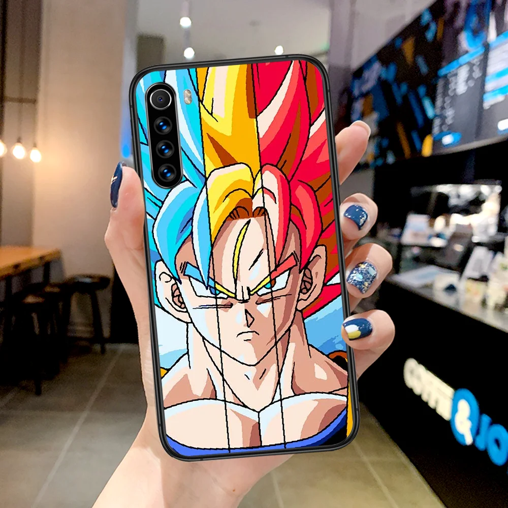 

Japanese Cartoon Funny Goku Phone Case For Xiaomi Redmi Note 7 8 8T 9 9S 4X 7 7A 9A K30 Pro Ultra black Back Silicone Cell 3D
