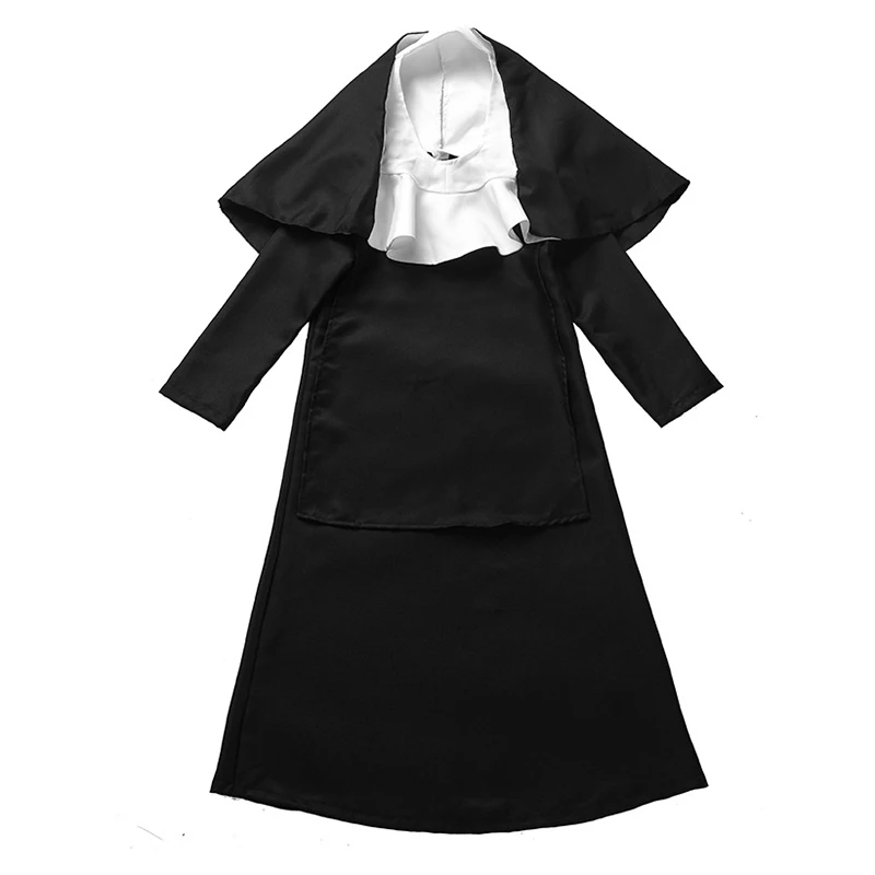 Костюм Монахини для девочек среднего возраста карнавал Хэллоуин церковный