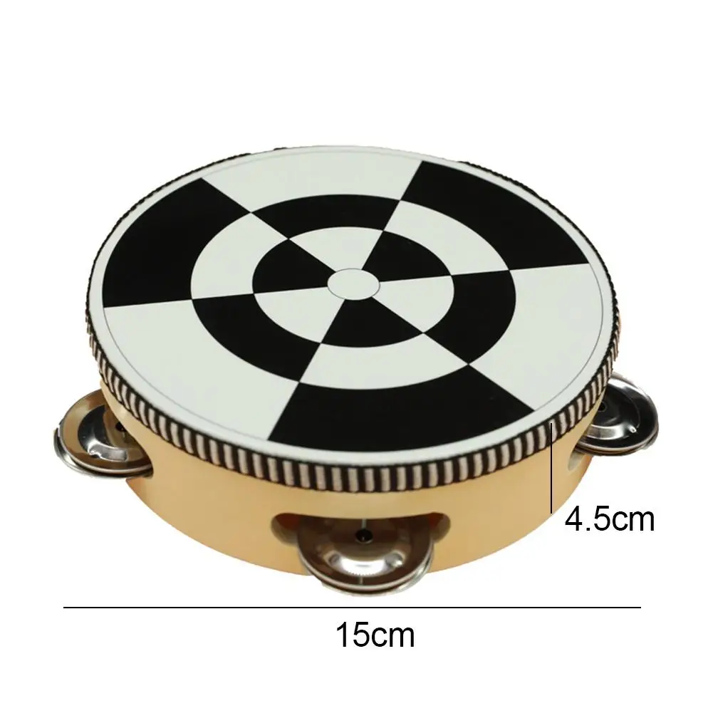 

Kids Handheld Tambourine Handbell Drum Musical Instrument Baby Educational Kit