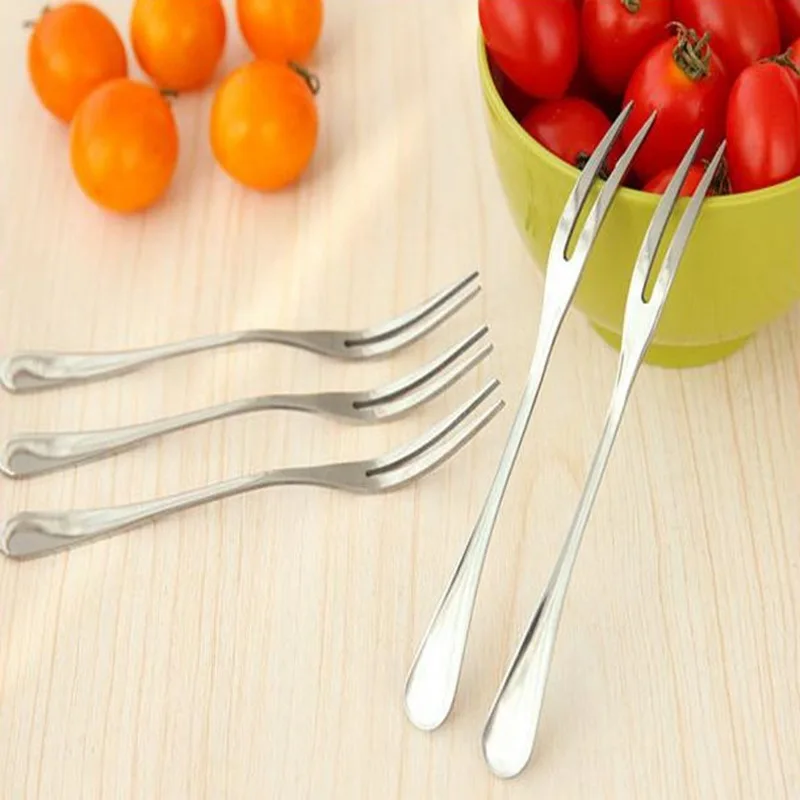 2/5/10 шт/набор из нержавеющей стали вилка для фруктов десерт торт салата столовые