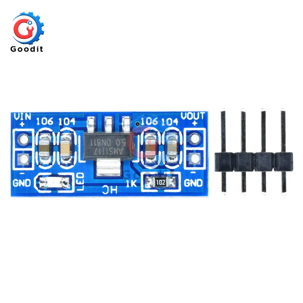 1 шт. DC-DC понижающий модуль питания AMS1117 6-12 в поворот на 5 В для Arduino Raspberry pi PCB плата
