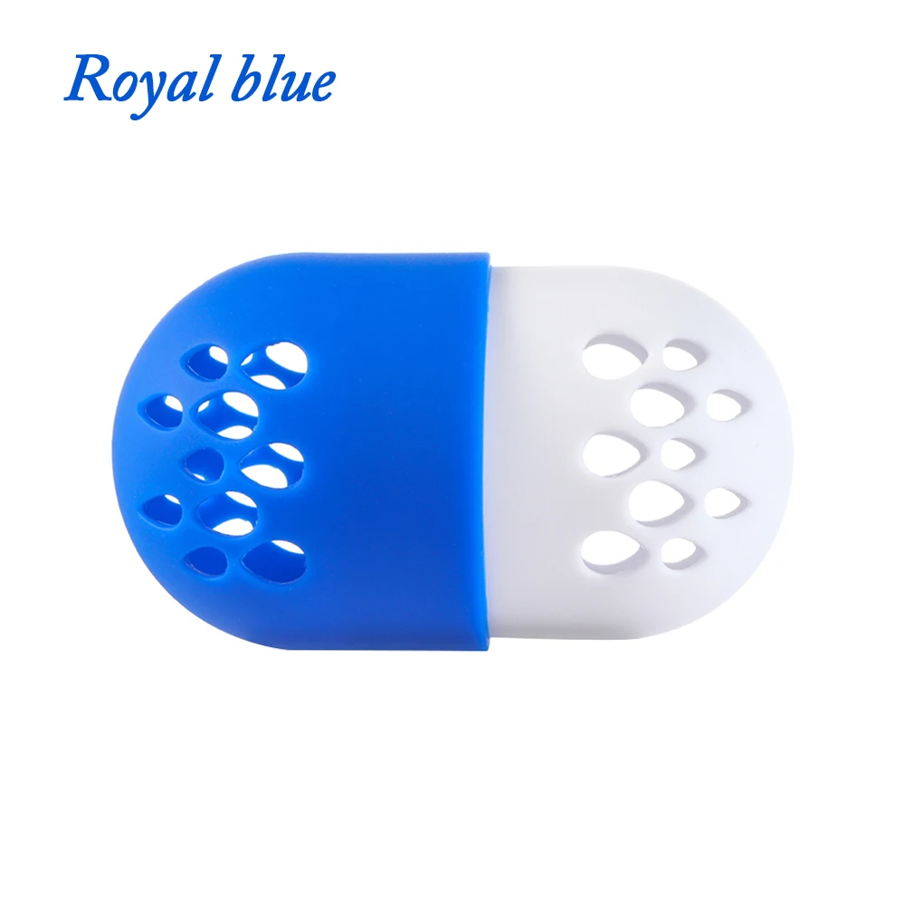 D-royal blue Котенок Красота пудра слоеного блендера держатель Губка Макияж яйцо сушки чехол Портативный мягкий силиконовый косметический Блендер Губка коробка держатель - Цвет: D-royal blue