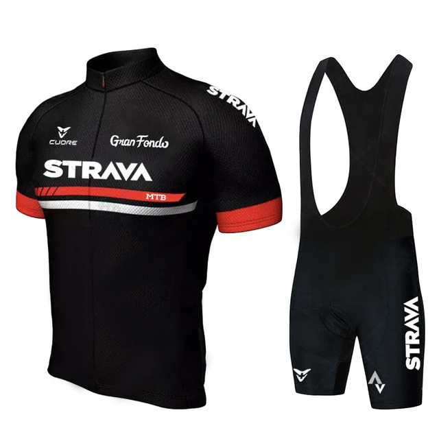 

Summer Pro STRAVA Cycling Jersey Set 2020 Mountain Bike Cycling Clothing Men's Racing sports Bicycle Clothes Cycling Set