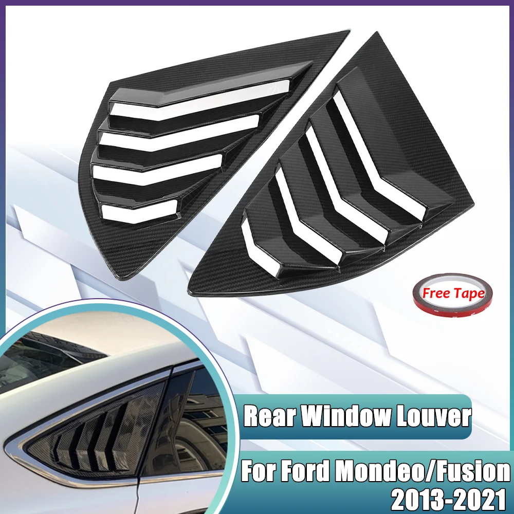 

2X накладки на окно заднего четверти, АБС-пластик, тюнинг автомобиля, тюнинг, панель, боковая решетка вентиляции, наклейка, отделка для Ford Fusion, для Mondeo 2013-2021