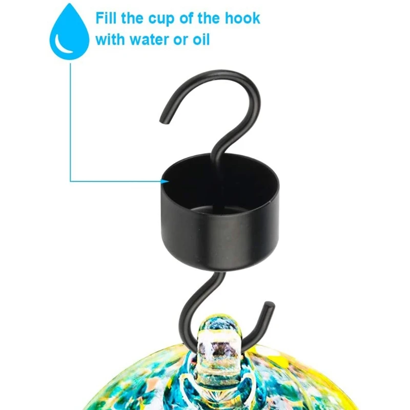 

9 Packs Hummingbird Feeder Accessory Moat Hooks 3 Clean Brushes for Hummingbird Oriole Feeders for Outdoors Pe