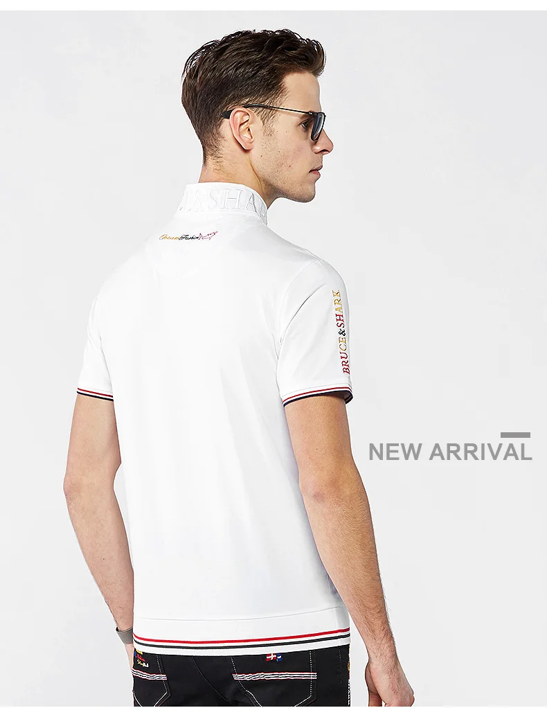 

Long Men Men's Sleeve Turn-down Collar Embroidery Polo Shirt Business Work Casual Cotton Male Top Tees Plus Size 4XL