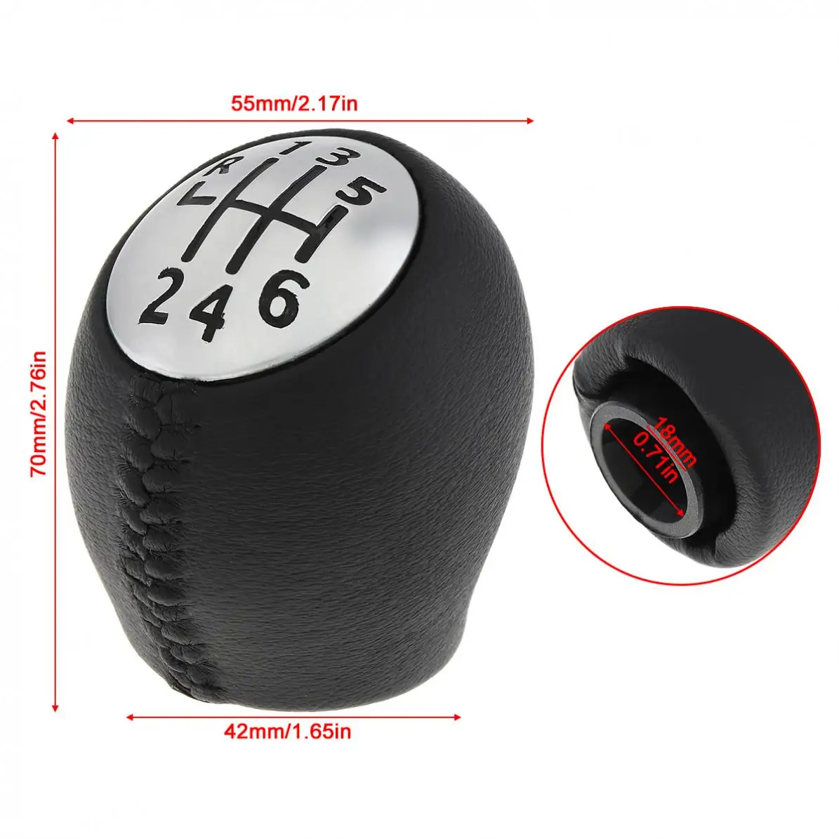 6 скоростей ABS пластик + кожа ручной рычаг переключения передач для Renault Megane Clio Laguna