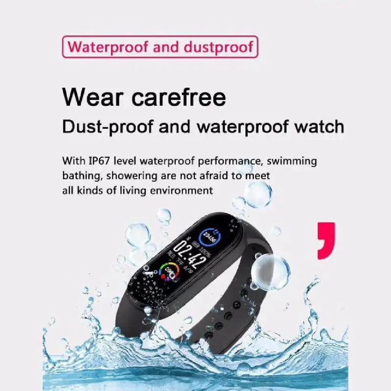 

M5 Sport Fitness Tracker Smartband Smart Bracelet Blood Pressure Heart Rate Monitor Smart Band Wristband Men Women