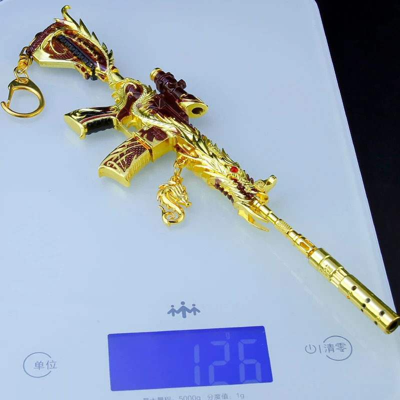 

Game Model M416-five-claw Golden Tunnel Model Metal Weapon 21cm Toy Model Decoration Ornament