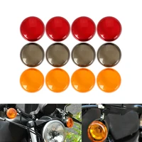 4pcs indicator turn signal lights lens cover motorcycle abs plastic for harley touring road glide sportster 883 dyna softail