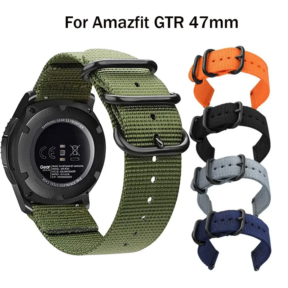 Нейлоновый ремешок для Garmin Vivomove HR/Vivoactive 3/шнур Samsung Galaxy Watch 3 41 мм/42 мм/Active 2 1