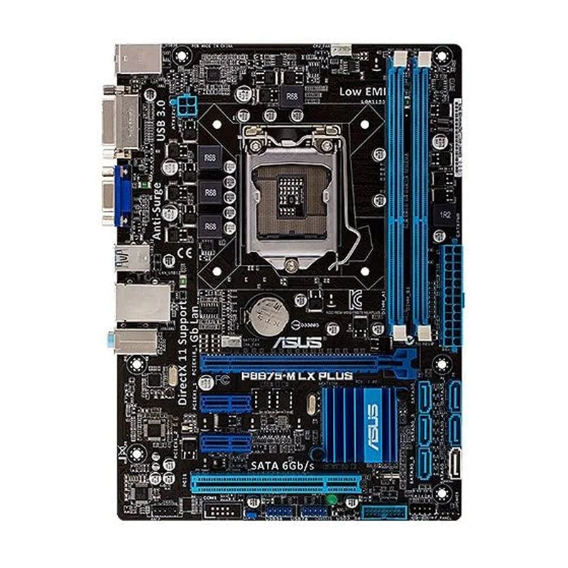 ASUS P8B75 M LX PLUS LGA 1155 Intel B75 десктопная материнская плата DDR3 16 Гб PCI E 3 0 DVI 4 × USB3.0 SATA3 Core Φ