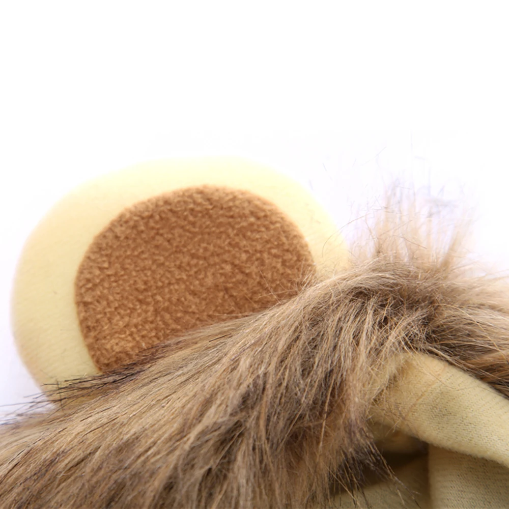 Шапки для кошек щенков собак имитация Львиной шерсти гривы ушей головных уборов