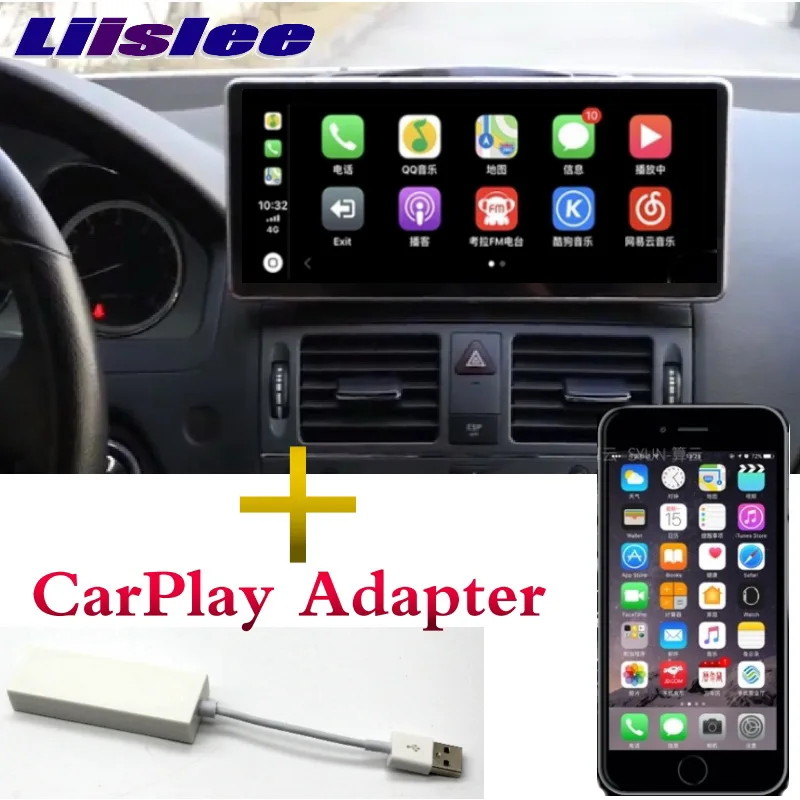 Автомобильный мультимедийный плеер Liandlee навигационный адаптер CarPlay для Mercedes Benz C