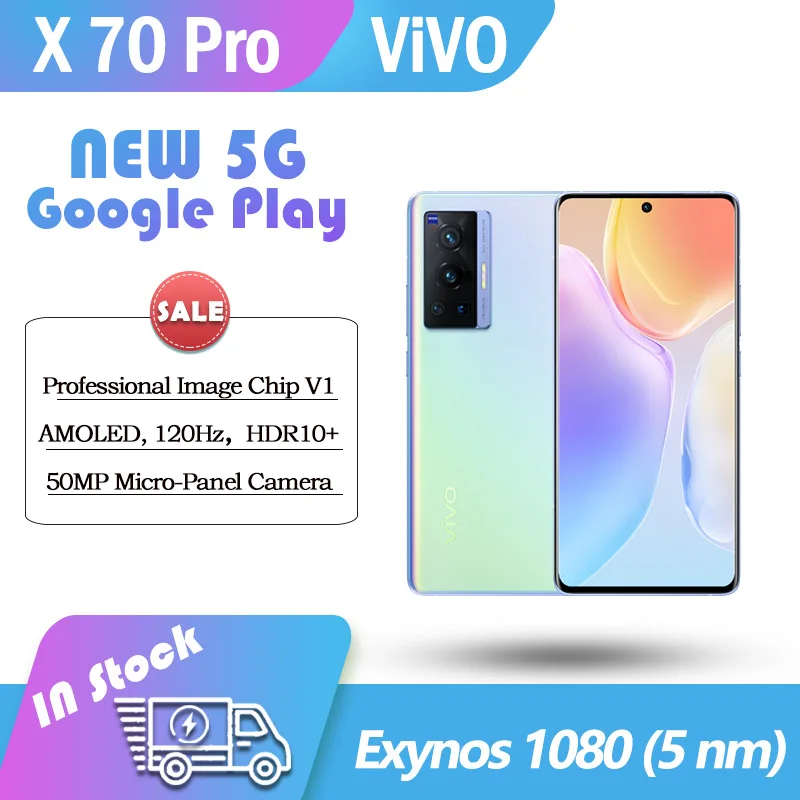 NEW Original ViVO X70 pro 5G smartphone Exynos 1080 google play 6.56'' AMOLED 120Hz NFC 50MP Camera 12GB RAM 512GB ROM 4450 mAh
