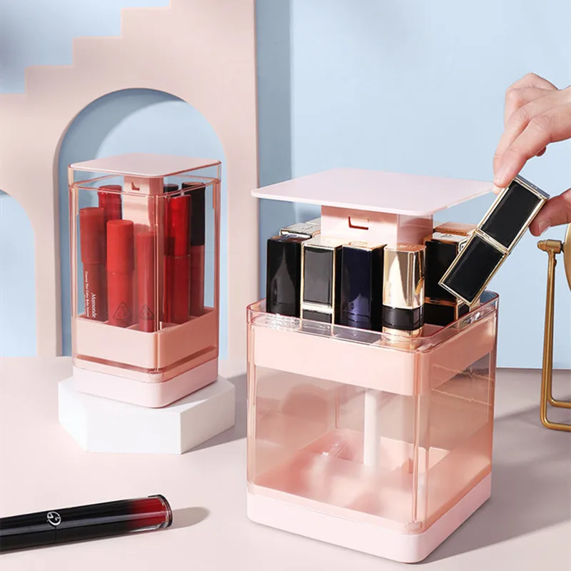 Коробка для хранения косметики губной помады цельный глазурь с эффектом пуш