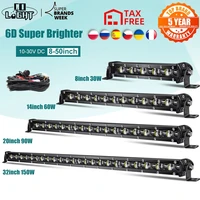 co light super bright led light bar 6d 8 50inch offroad combo led bar for lada truck 4x4 suv atv niva 12v 24v auto driving light