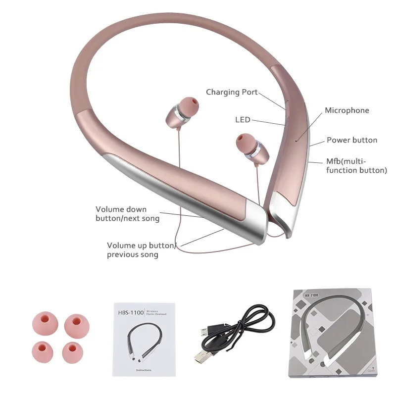 

Hot sale Wireless Headphones Stereo Headset Music Headphone Sport Bluetooth Earphone Running Handsfree For Phone