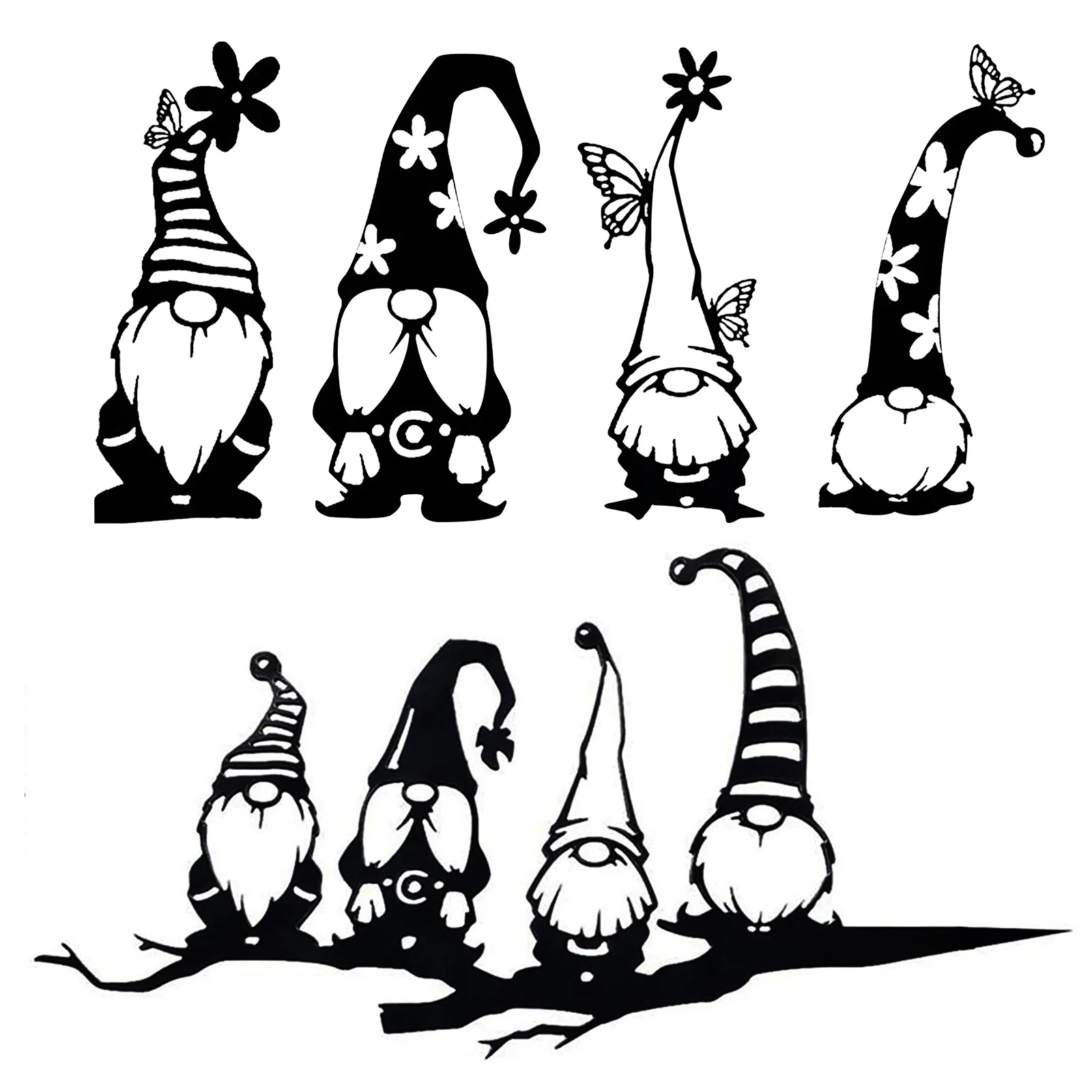 

Милые украшения для сада, гномы, выдолбленный художественный силуэт, наземный знак, декоративное украшение для уличной лужайки, двора, пати...