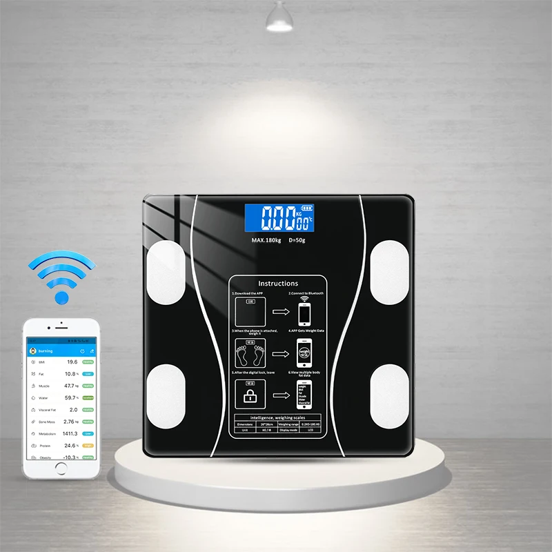 

Weighing Fat Scales Bathroom Smart Bluetooth Digital Body Floor Scale Precision Electronic With Smartphone Wirless-compatible
