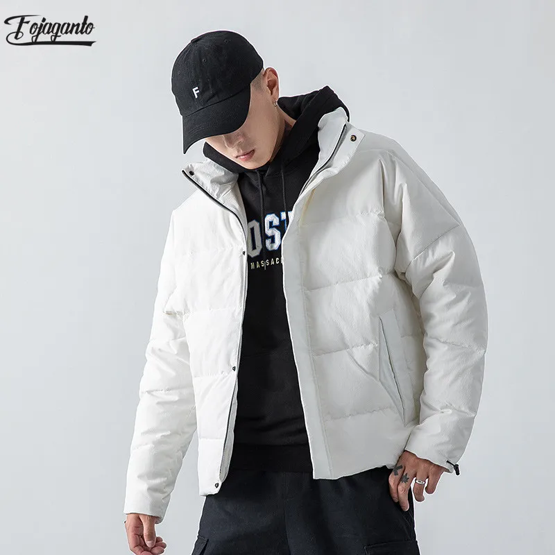FOJAGANTO модная брендовая мужская куртка зимняя новая однотонная дикое пальто