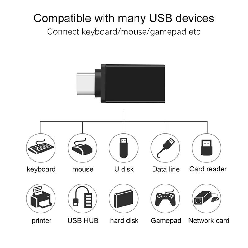 Кабель адаптер OTG с разъемами USB 3 0 и Type C 5 шт.|Переходники адаптеры| |