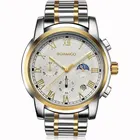 Мужские спортивные кварцевые часы с ремешком из нержавеющей стали