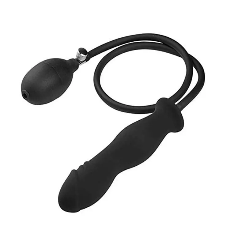 Надувная огромная Анальная пробка со встроенным стальным шариком Женский