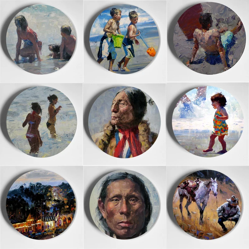 

Высококачественная замечательная декоративная тарелка настенная тарелка Поль Чэн Европейская тарелка для дома гостиной отеля художестве...