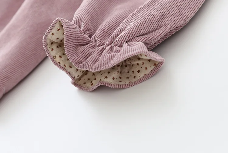 LZH/корейское осеннее платье с длинными рукавами для малышей Хлопковое младенцев