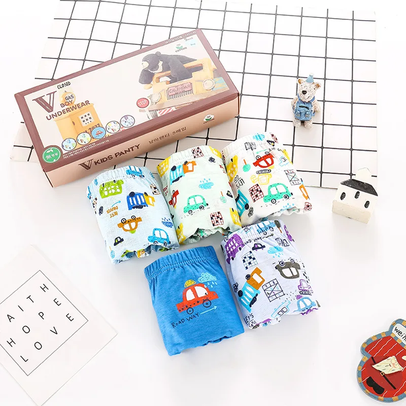 5 шт./комплект Детские хлопковые трусы на возраст от 3 до 12 лет | Мать и ребенок