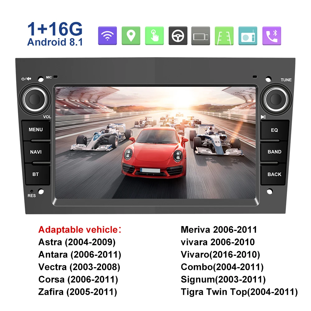 Автомагнитола Podofo мультимедийная стерео-система на Android с GPS для Opel Astra H J Zafira Vectra