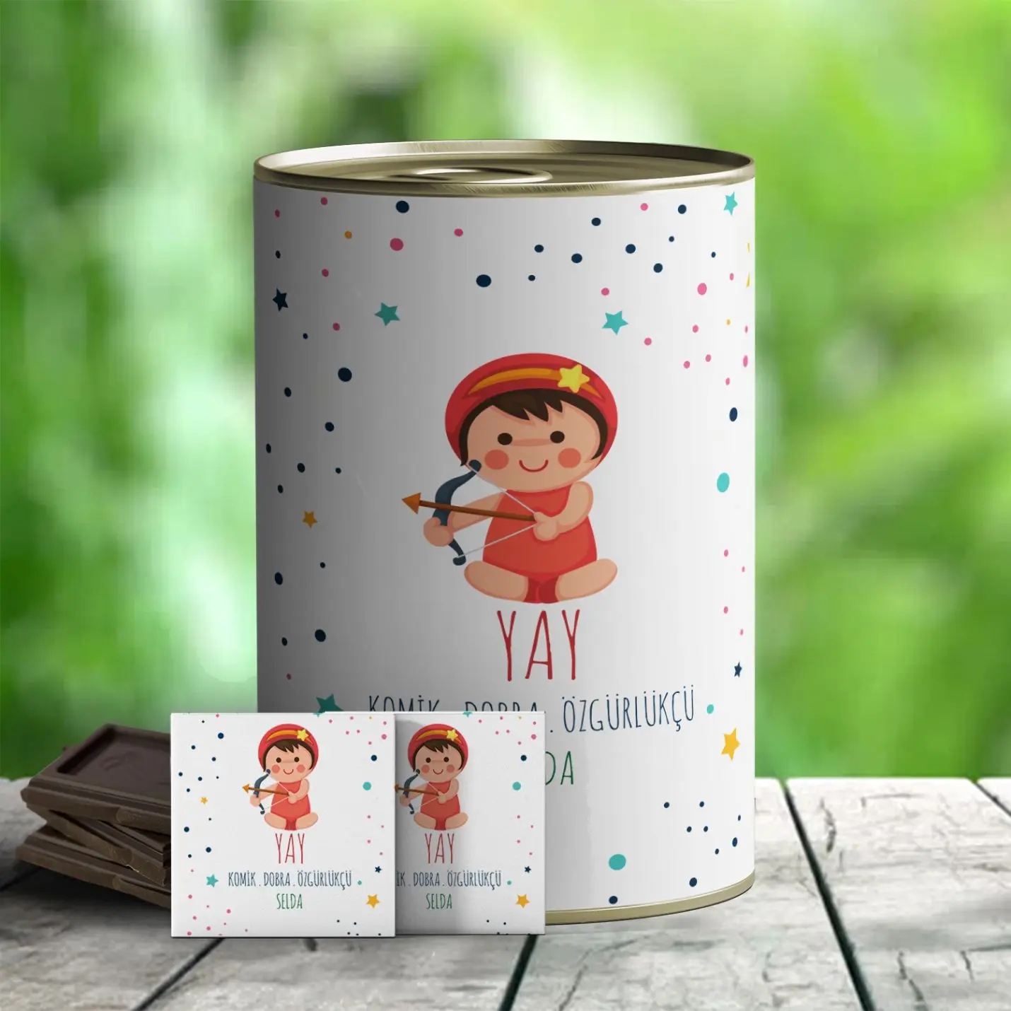 

Personalized Custom Sagittarius Sign Gift Chocolate Canned