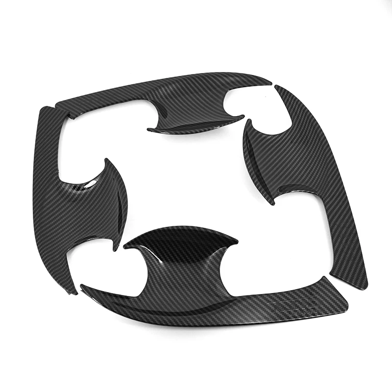 For Honda CITY 2015-2020 Black Carbon Fiber pattern car Door handle bowl Cover Bezel Trim 2016 2017 2018 2019 | Автомобили и