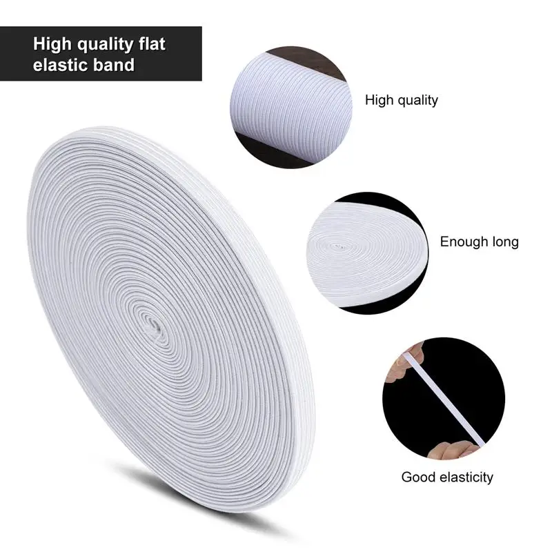 Высокое качество Белый/Черный нейлон эластичная лента плоские эластичные