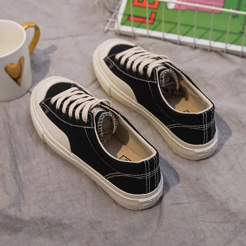 

New Women's Fashion Retro Flat Strap With Wild Classic Comfort Plus Velvet Thick Non-slip Canvas Casual Vulcanized Shoes B20-11