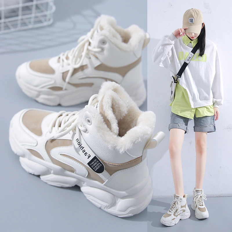 

Casual shoes ladies winter brand vulcanized shoes women's warm and comfortable outdoor sports shoes zapatillas de deporte