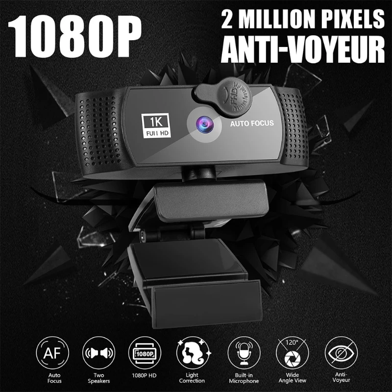 

1K/2K/4K/8K Webcam With Tripod Auto Focus Free Drive Web Camera with Mic Privacy Cover for Computer Laptop Video Record