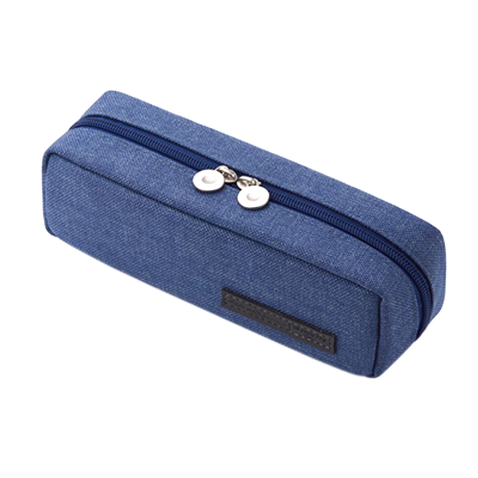 

Stationery Storage Canvas Pencil Case Solid Student Office 3 Grids Large Capacity Makeup Bag For School Portable Pouch College