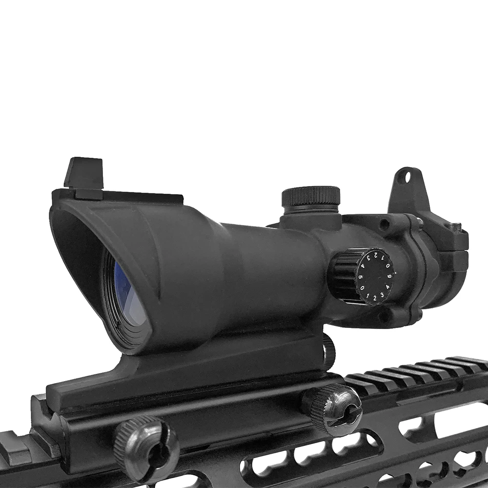 LUGER охотничий Оптический Прицел ACOG 1X32 тактический Красный Зеленый точечный прицел с подсветкой прицел с 20 мм Рельсом для страйкбола пистолет