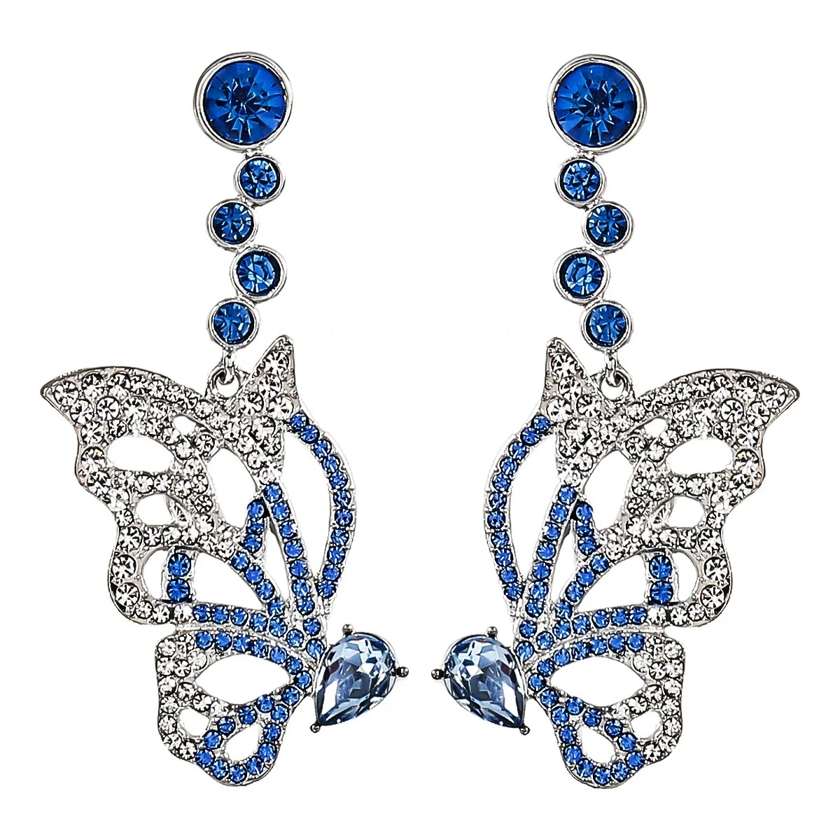 

Personality Sweet Rhinestone Butterfly Earrings Jewelry for Woman