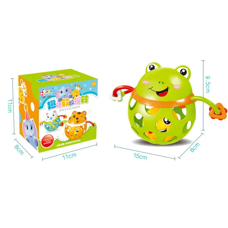 Игрушка погремушка в виде симпатичного медведя мягкая резиновая грызунок