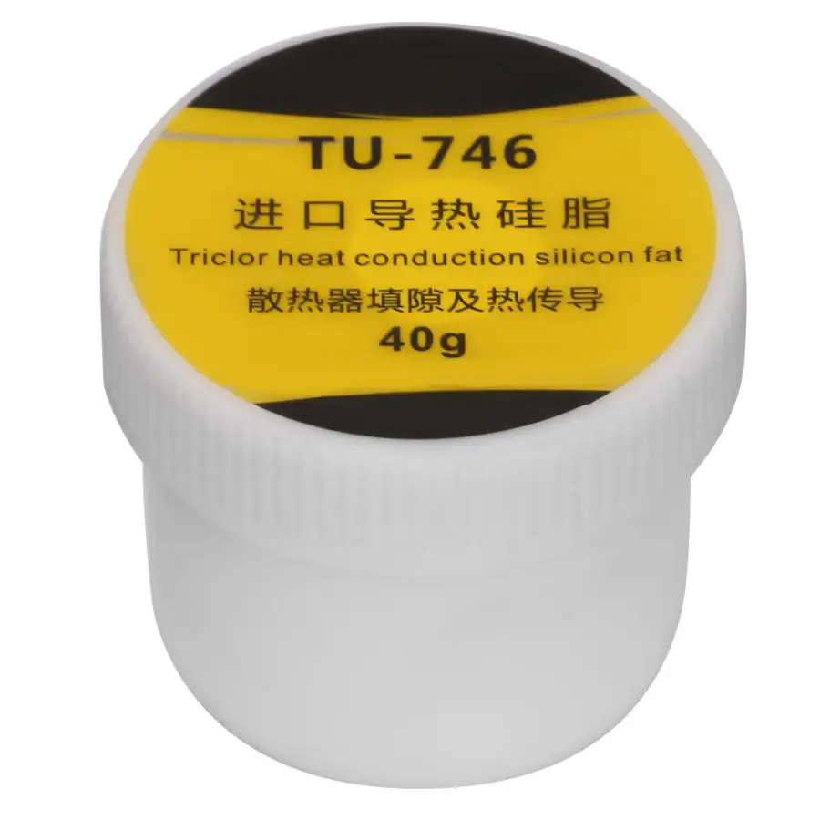 

flux weld 40g Thermal Conductive Grease Paste Silicone Compound for CPU GPU Heatsink White Flux weld High Thermal Conductivity